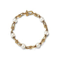 Tiffany Link Bracelet Gold with Freshwater Pearls